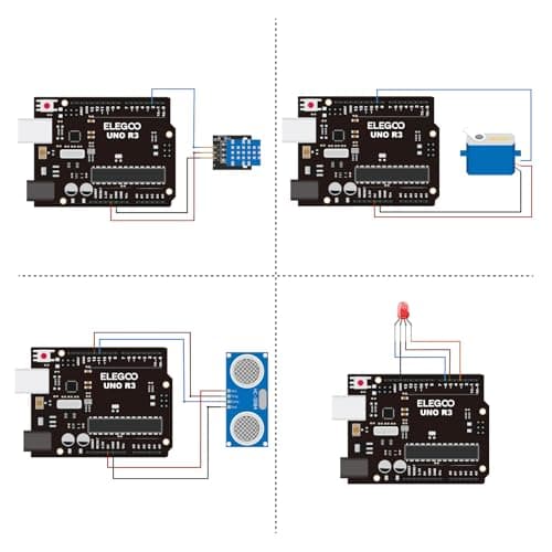 ELEGOO UNO R3 Super Starter Kit Compatible for Arduino- 60+ Components, 24-Lesson Tutorial, STEM Education Kit for Beginners Ages 10+ (Incl. Power Supply & 9V Battery) — view 7