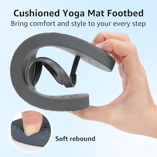 STQ Shower Flip Flops for Men Quick Dry Shower Shoes for College Dorm Gym Locker Room Non-Slip Arch Support Water Sandals with Orthotic Footbed & Drain Holes Dark Grey, Size 11 — view 6