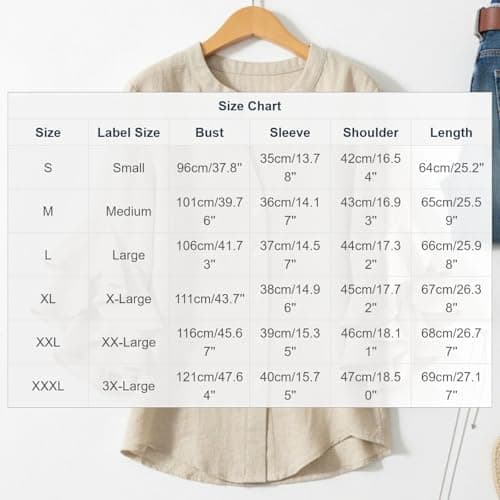 3/4 Ruffle Sleeve Cotton Linen Shirts for Women Dressy V Neck Beach Tunic Tops Elegant Summer Casual Work Blouses Purple — view 3