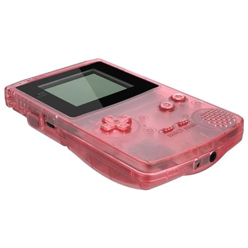 IPS Ready Upgraded eXtremeRate Cherry Pink Replacement Shell Full Housing Cover & Black Screen Lens for Gameboy Color – Fit for GBC OSD IPS & Regular IPS & Standard LCD – Console & IPS Screen Without — view 5