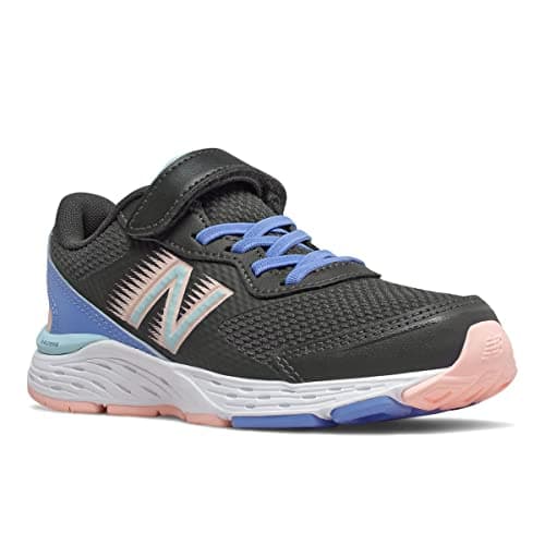 New Balance Kid's 680 V6 Hook and Loop Running Shoe, Phantom/Stellar Blue/Cloud Pink, 5.5 Wide Toddler