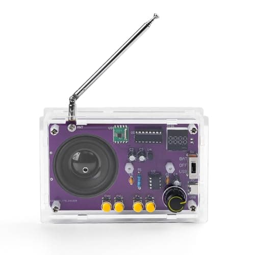Radio with 2inch Speaker and Acrylic Case, DIY FM Radio Soldering Project, Electronic Soldering Practice Kit for High School STEM Education — view 2
