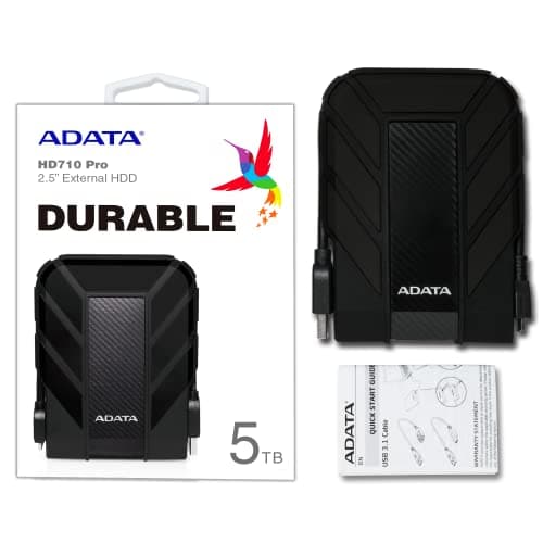ADATA HD710 Pro 5TB External Hard Drive (AHD710P-5TU31-CBK) — view 2