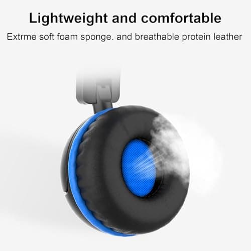IMYB V1 Kids Headphones, Wired Stereo Foldable Tangle-Free 3.5mm Adjustable On-Ear Headphones for Kids for School/Toddlers/Childrens/Teens/Boys/Girls/Ipad/Tablet/Kindle/Phones/Travel/Plane (Black) — view 3
