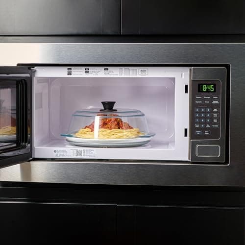 Le’raze Tall Glass Microwave Splatter Cover for Food - Cookware & Bakeware Serving Dish Cover, Plate Guard Lid with Easy Grip Silicone Handle Knob - 100% Food Grade BPA Free & Dishwasher Safe - 10in — view 7
