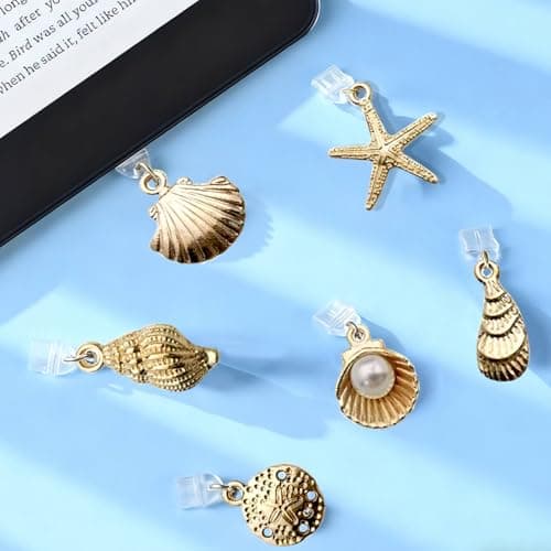 6PCS Shell Dust Plug Charm,Compatible with Kindle Type C Charging Ports — view 4