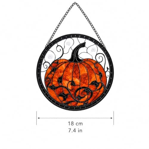 Halloween Decorations, Pumpkin Acrylic Jigsaw Puzzle Suncatcher Gothic Decor Spooky Funny Window Suncatcher Acrylic Puzzle, Home Decor Gift for Women Men Horror Gift 7.4 Inch