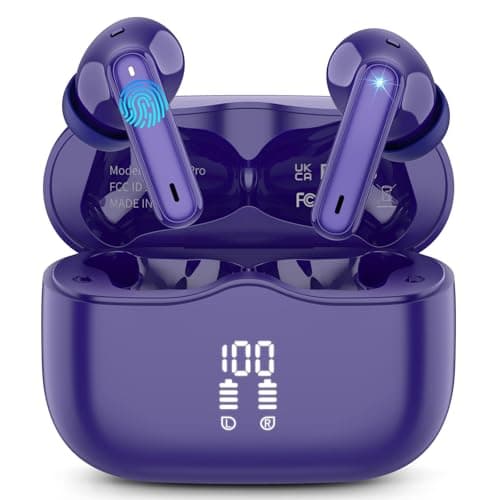 Wireless Earbuds, 2026 Bluetooth Ear Buds 5.4 Mini HiFi Stereo with 4 ENC Noise Cancelling Mics Wireless Headphones, in Ear Earphones 40H IP7 Waterproof, USB C, Bluetooth Earbuds for Sports, Gym, Blue