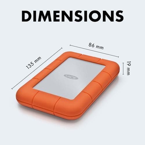 LaCie Rugged Mini, 1TB, 2.5", Portable External Hard Drive, for PC Mac iPad and iPhone, Data Rescue Service (LAC301558) — view 9
