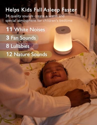 Baby Sound Machine, Momcozy White Noise Machine for Baby Sleeping with Night Light, Toddler Sleep Trainer 34 Soothing Sleep Sounds, Timer, App Remote Control, Personal Sleep Routine Alarm Clock(Blue) — view 4