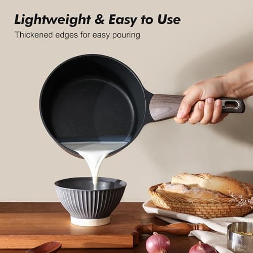 SENSARTE Nonstick Sauce Pan with Lid, 2.0 Quart Small Saucepan, Multipurpose Cooking Pot with Stay Cool Handle, Non toxic Kitchen Sauce Pot, Non stick Small Pot, Induction Comptable, PFOA Free — view 5