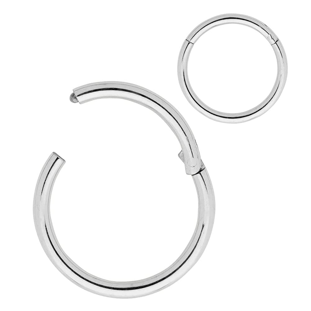 365 SLEEPERS 1pc 316L Surgical Steel Nose Rings 20G 18G 16G 14G 12G 10G 8G 6G 4G 2G Septum Jewellery Hinged Segment Ring Body Piercing Hoop Lip Rings Helix Cartilage Rook Earrings