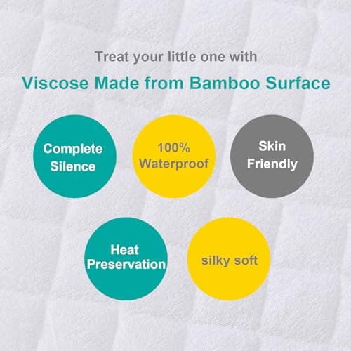 Bassinet Mattress Pad Cover Compatible with Halo BassiNest Swivel Sleeper, 2 Pack, Waterproof Quilted Ultra Soft Surface, Breathable and Easy Care — view 3