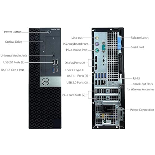 DELL Optiplex 7060 SFF Desktop Computer PC | Intel 8th Gen i7-8700 (6 Core) | 32GB DDR4 Ram 512GB NVMe M.2 SSD | Built-in WiFi & Bluetooth | Windows 11 Pro | Wireless Keyboard & Mouse(Renewed) — view 3