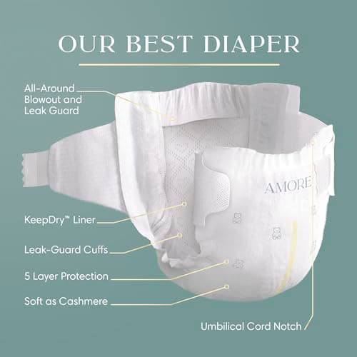 Pampers AMORE, Size 2, Our Best Diaper, 1 Pack (Count of 74) — view 4
