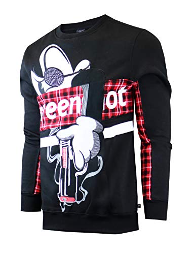 SCREENSHOT mens Crew Neck, F11908-black, Medium