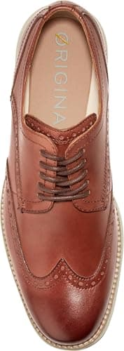 Cole Haan Men's Original Grand Shortwing Oxford Shoe, Woodbury Leather/Ivory, 12 Medium US — view 4