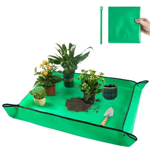 Onlysuki 39.5"X31.5" Large Repotting Mat for Indoor Plants Transplanting Thick Rectangular Waterproof Rpotting Mat Gardening Gifts for Women