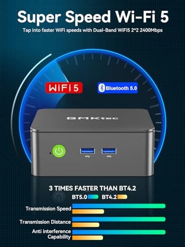GMKtec G3S Mini PC Intel N95 Processor (Up to 3.4GHz) 8GB RAM 256GB M.2 SSD — view 3
