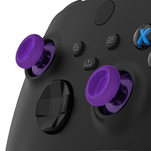 eXtremeRate Replacement Thumbsticks for Xbox Core Wireless Controller, Joysticks Repair Kit for Xbox Series X/S Controller, Custom Analog Stick Buttons for Xbox One S/X/Elite - Clear Atomic Purple — view 2