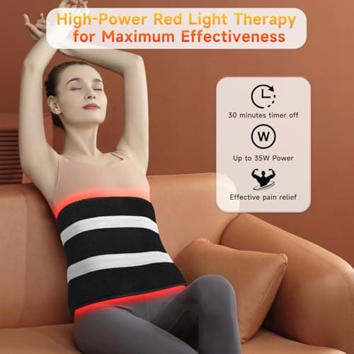 2026 Portable Red Light Mat for Full Body, 24" x 12" TPU Light Mat with Dual Wavelength LEDs (660nm & 850nm), Adjustable Strap for Home Relaxation — view 4