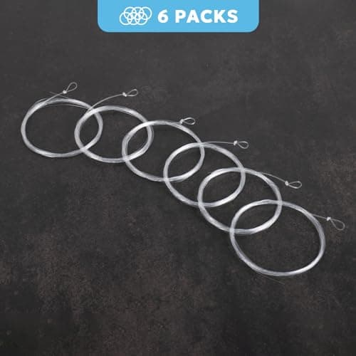 SF 6Pcs Pre-Tied Loop Fly Fishing Tapered Leader Nylon Fly Trout Leader 9FT-4X — view 6