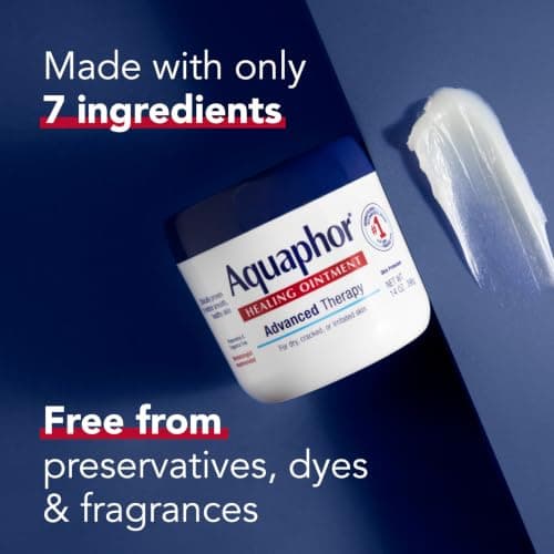 Aquaphor Healing Ointment, Advanced Therapy Skin Protectant, Multi-Purpose Healing Ointment and Body Moisturizer, For Dry, Cracked Skin, Minor Cuts and Burns, 14 Oz Jar — view 4