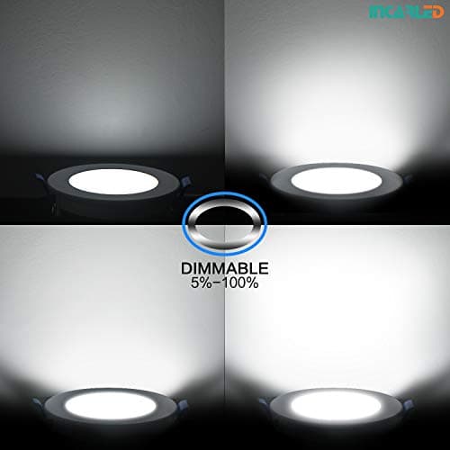 INCARLED 4Inch 3CCT LED Recessed Slim Pot Lights with Junction Box, Dimmable IC Rated Ceiling Lighting 9W 750LM (12pack, 5000K/4000K/3000K-3CCT) — view 4