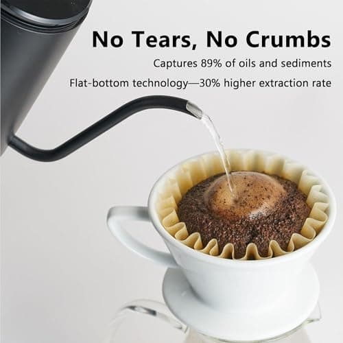 5 Cup Unbleached Coffee Filters Compatible with Mr. Coffee Mini Brew, Coffee Filters for 2-5 Cup Drip Coffee Makers, Ideal for Home, Office & Commercial Use, 50Count, Brown — view 4