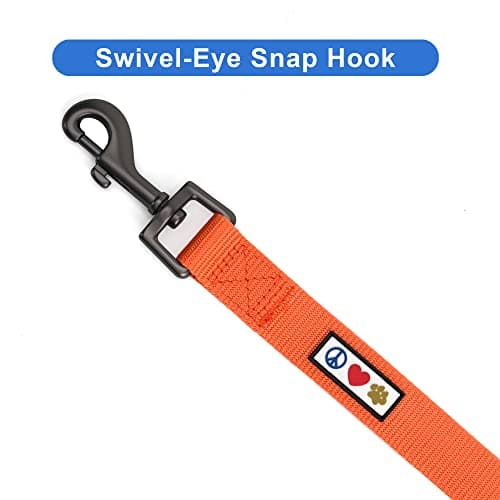 Pawtitas Solid Dog Leash Puppy Training Lead Orange 2-XSmall or Cats Daily Use Outdoor Control Laisse Solide Pour Chien Chiot Chat Orange 1.8 m — view 2