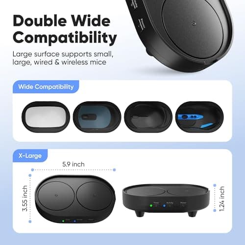 Undetectable Mouse Mover Jiggler, Adjustable Activity, Optional Shut-Off Timer, Random Movement Engine, No Software, Quiet & Undetectable Operation, USA Company (Dual Disc) — view 4
