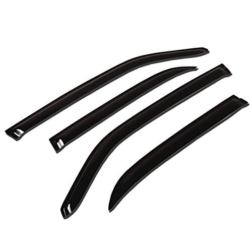 Tuningpros WV-617 Outside Mount Window Visor Deflector Rain Guard Dark Smoke 4-pc Set, Compatible with 2005-2010 Kia Optima