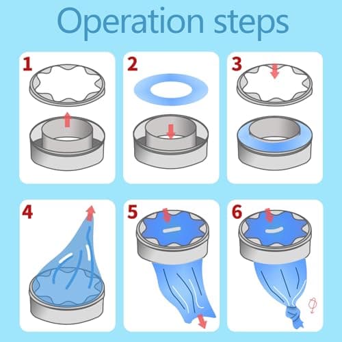 Lonimia 4 Pack Diaper Bucket Refill Cassettes, Anti-Odor Disposable Bags Compatible With All Diaper Buckets (Blue) — view 2
