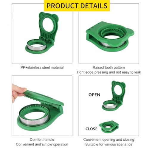 CHICHAUS Uncrustable Sandwich Maker,Sandwiches Pocket Circle Shape 3.7Inch Sandwich Cutter and Sealer,Sandwich Cutter for Kids Breakfast and lunchboxes (Green) — view 3