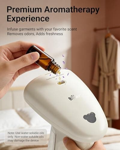 Bear Steamer for Clothes, 1300W Handheld Clothes Steamer,Garment Steamer with 230ml Tank,Fast Heat-up, Auto-Off, Steam Iron for Fabric Wrinkle Remover with Brush — view 2