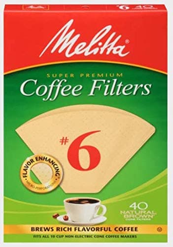 MELITTA Natural Brown #6 Cone Filters, Cone Coffee Filters, Replacement Filters, Coffee Maker Filters, 40 Count (Pack of 12) — view 9