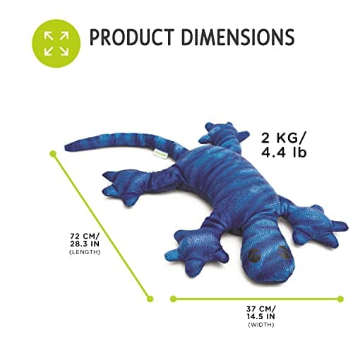 manimo Weighted Lizard Stuffed Animal for Kids & Adults - Stuffed Therapy Lizard Sensory Lap Pad - Stress Relief Pillow Pet Toy for Shoulder, Chest & Legs - Perfect at Home, School (Blue 2 Kg) — view 4