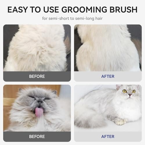 aumuca Pet Coat Care for Horse Dog Cat, Cat Brushes for Indoor Cats, Horses Grooming Deshedding Brush, Pet Massage Removes Loose Fur, Blue — view 6