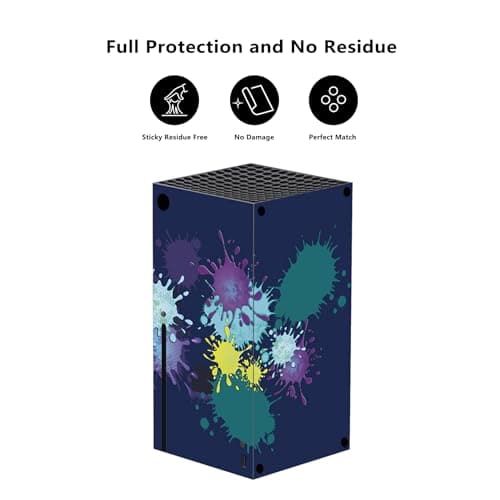 PlayVital Splattering Paint Custom Vinyl Skins for Xbox Series X, Wrap Decal Cover Stickers for Xbox Series X Console Controller — view 2