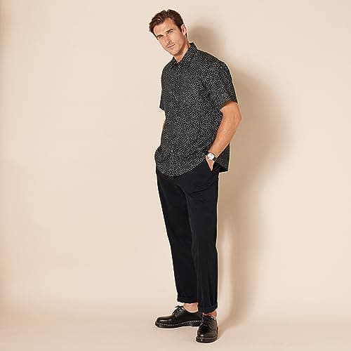 Amazon Essentials Men's Relaxed-Fit Casual Stretch Khaki, Black, 38W x 30L — view 6
