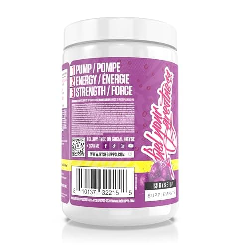Ryse | Loaded Pre V1 Pre-Workout Powder | Kool-Aid Grape | 30 Servings