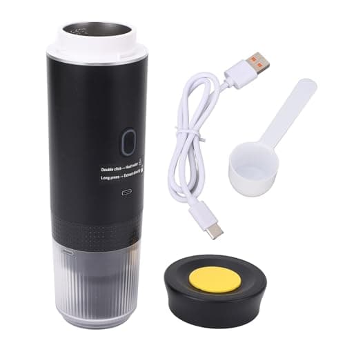 AMONIDA Portable Electric Coffee Machine, 15 Bar Cordless Heating Coffee Maker with Lithium Battery for Travel, Camping, Home & Office — view 5