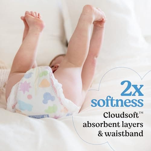 Huggies Size 1 Diapers, Snug & Dry Newborn Diapers, Size 1 (8-14 lbs), 44 Count, Packaging May Vary — view 3