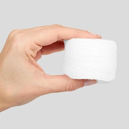 Amazon Basics Hypoallergenic Cotton Rounds for Makeup Removal and Skincare, 100 Count, 1 Pack — view 3