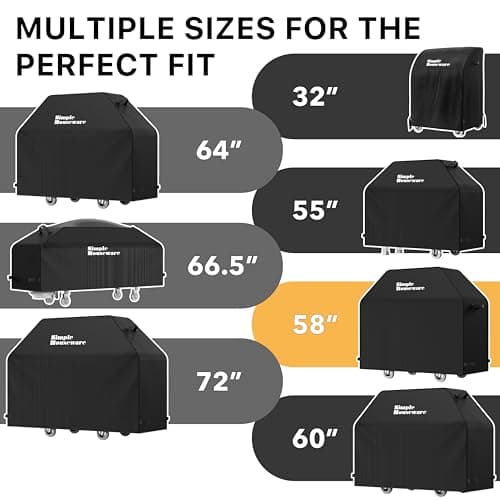 Simple Houseware 58-inch Heavy Duty BBQ Grill Cover, 600D Polyester Waterproof, Weather-Resistant — view 5