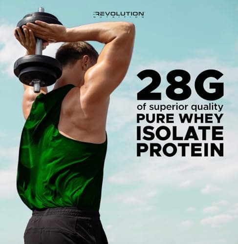 Revolution Nutrition, Iso Whey, Protein Powder, 100% Isolate, Premium Formula, Gluten Free, Low Carb, Promoting Lean Muscle Growth in Men & Women, 28g Of Protein Per Scoop, 908g, 27 Servings (Chocolate Cake, 2 Pound) — view 4