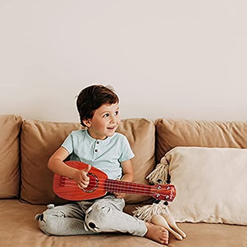 17 Inch Kids Ukulele Guitar Toy 4 Strings Mini Children Musical Instruments Educational Learning Toy for Toddler Beginner Keep Tone Anti-Impact Can Play with Picks/Strap/Primary Tutorial — view 5