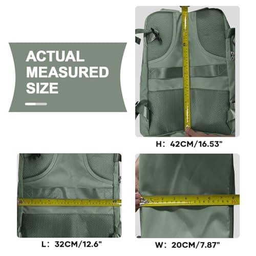 coowoz Travel Backpack For Women Men,Carry On Backpack,Hiking Backpack Waterproof Outdoor Sports Rucksack Casual Daypack Travel Essentials(Olive Green) — view 7