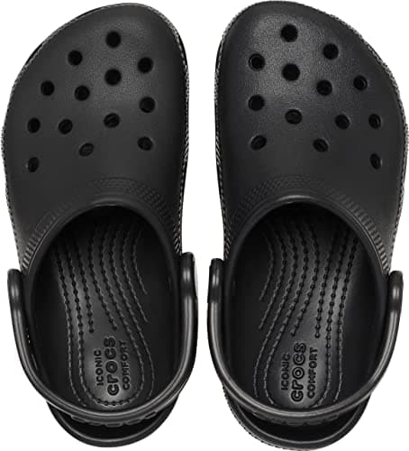 Crocs Unisex-Child Classic Clogs, Black, 8 Toddler — view 4