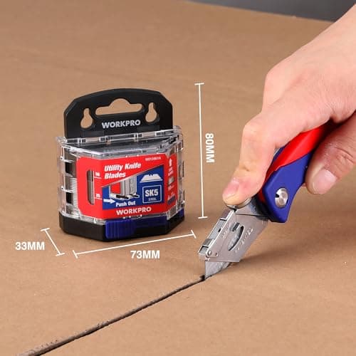 WORKPRO 50-Pack Utility Knife Blades with Dispenser — view 5